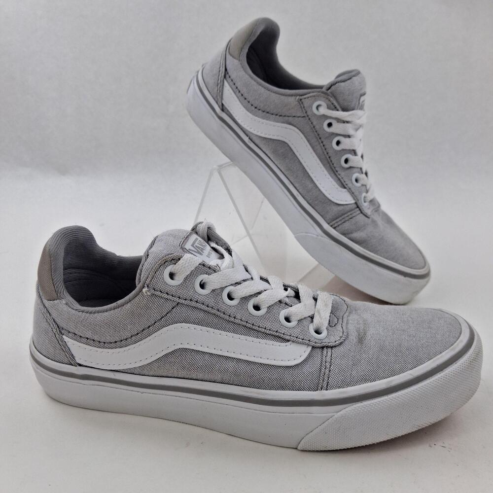 Vans Shoes Womens Size 6.5 Gray Canvas Low Top Skate Sneakers Comfort Casual